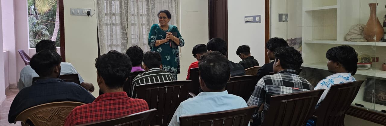 Community gathering in village